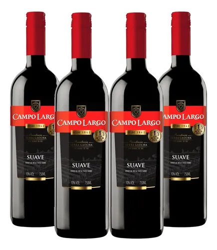 VINHO CAMPO LARGO  (Tinto suave 750 ml)